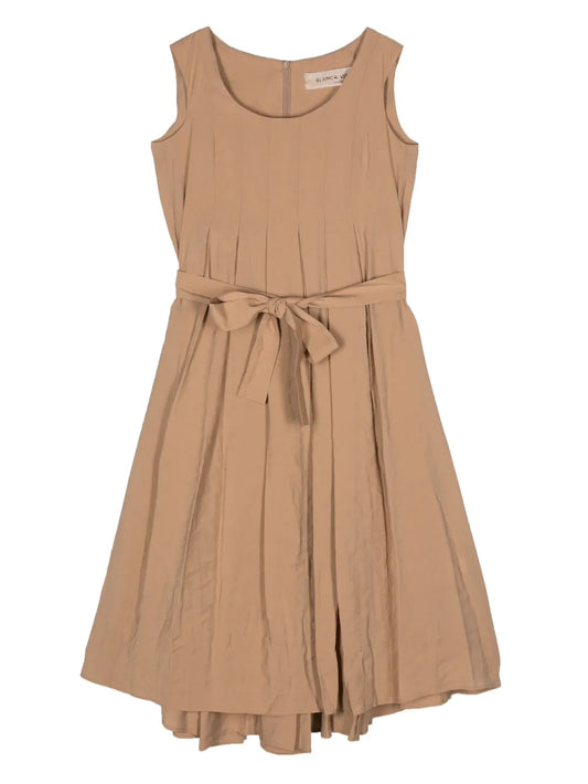Sleeveless Pleated Midi Dress