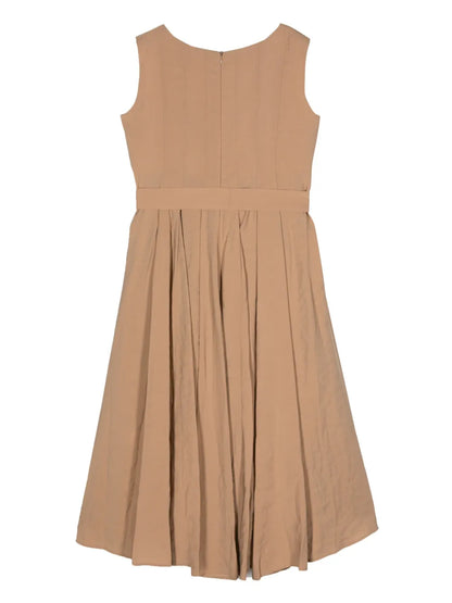 Sleeveless Pleated Midi Dress