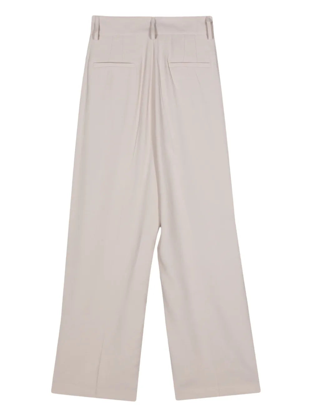Darted Wide-Leg Trousers
