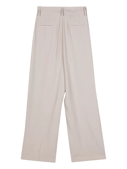 Darted Wide-Leg Trousers