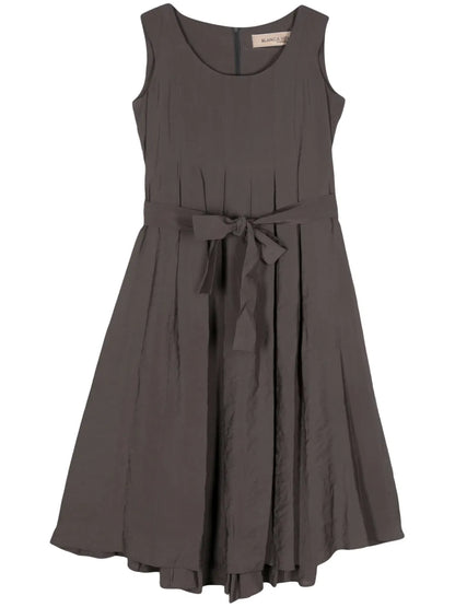 Sleeveless Pleated Midi Dress