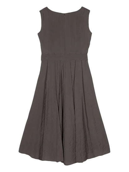 Sleeveless Pleated Midi Dress