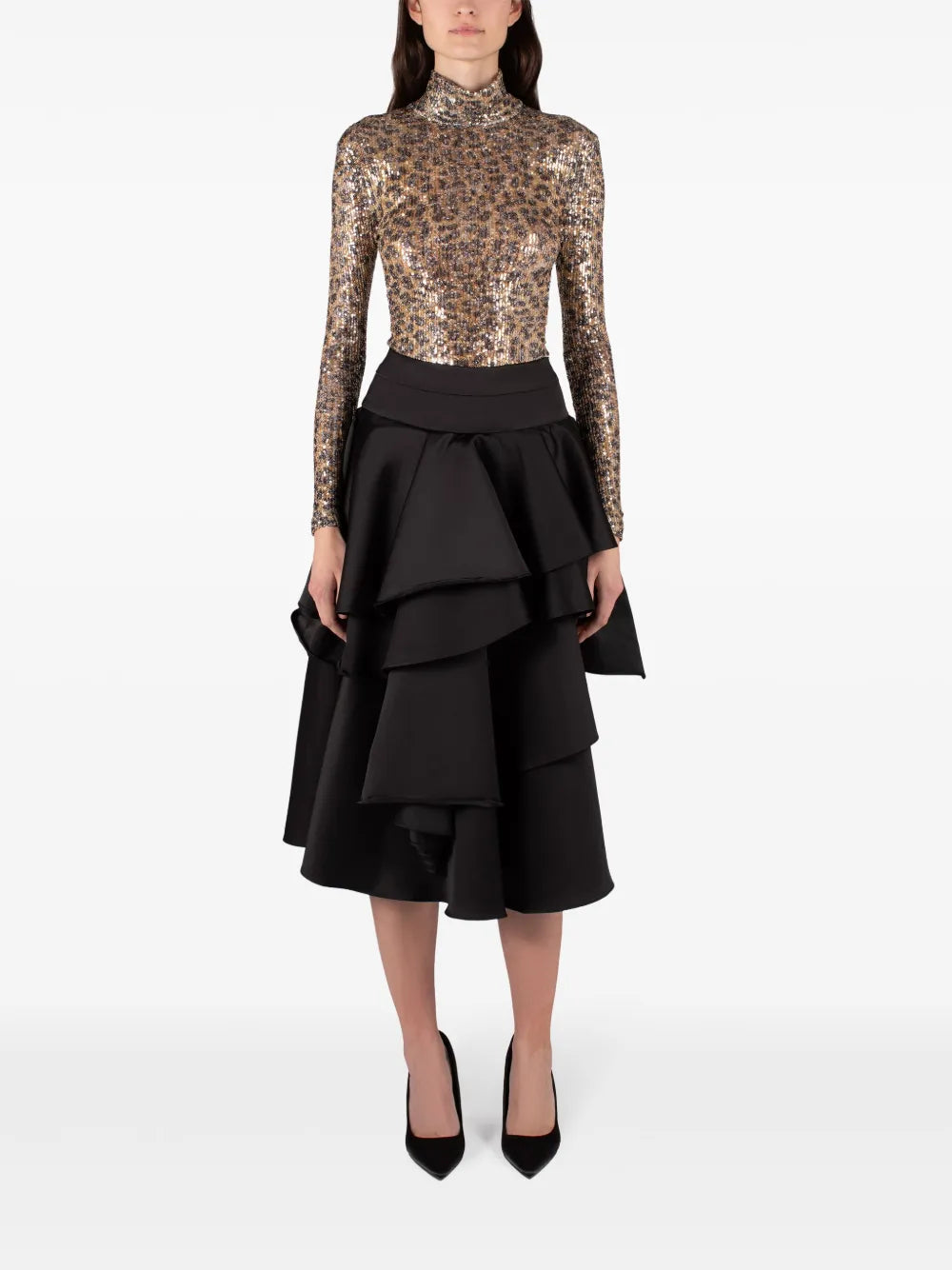 Lottie Ruffled Midi Skirt