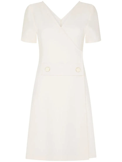 Tabitha Wrap-Design Wool Dress