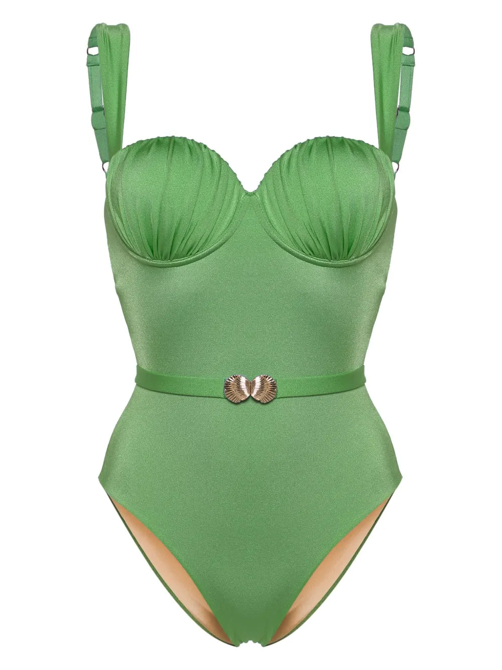Belted Ruched Balconette Swimsuit