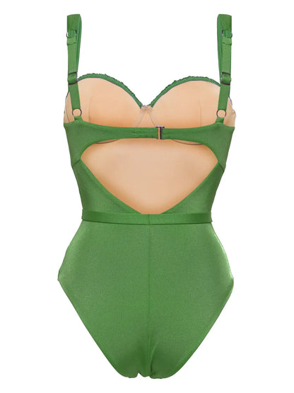 Belted Ruched Balconette Swimsuit