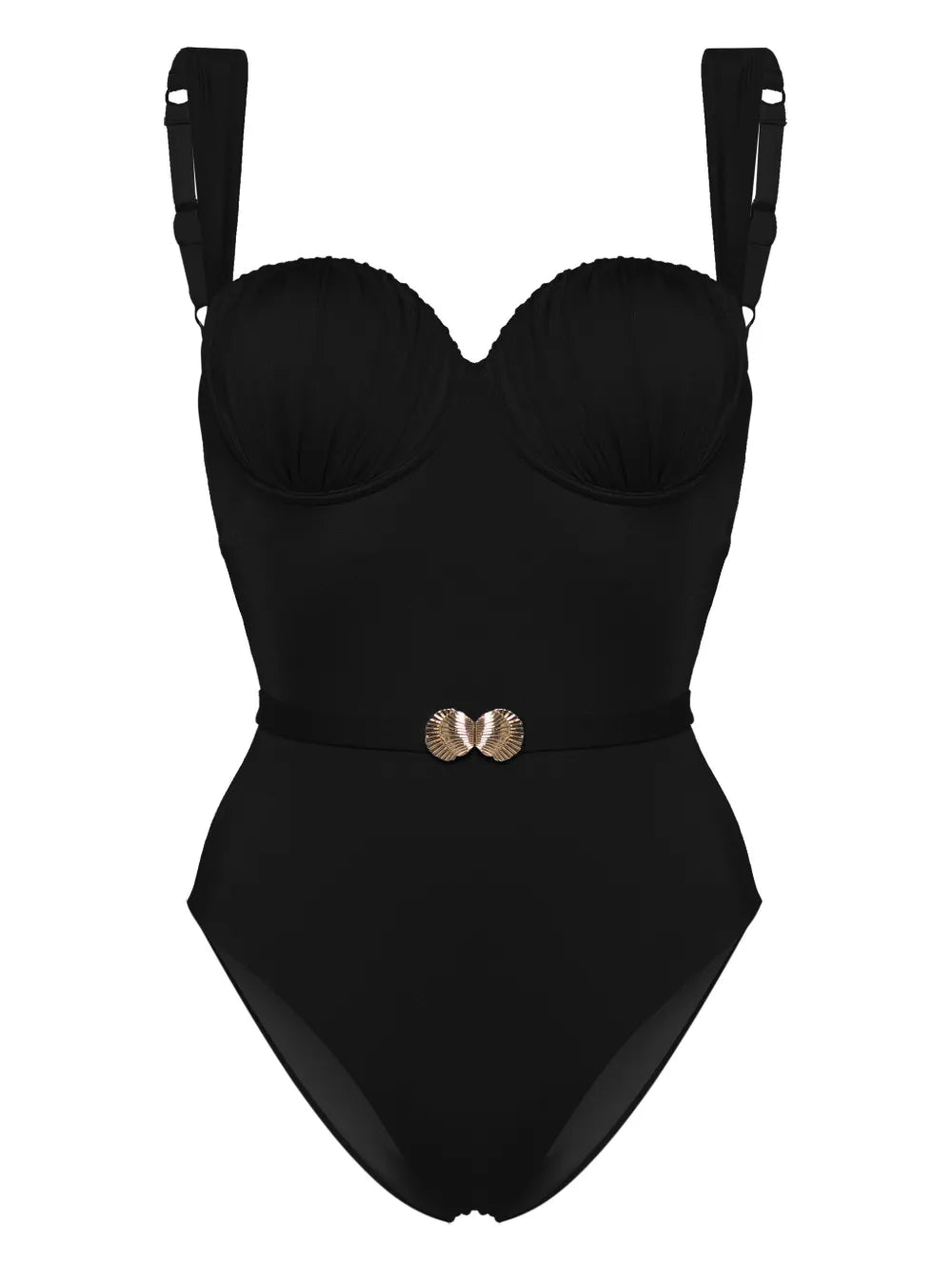Belted Ruched Balconette Swimsuit