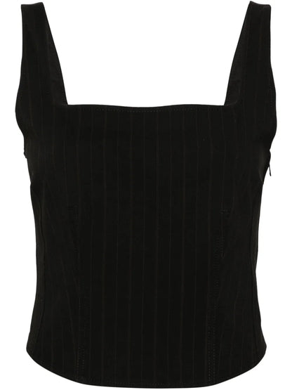 Salot Pinstriped Crop Top