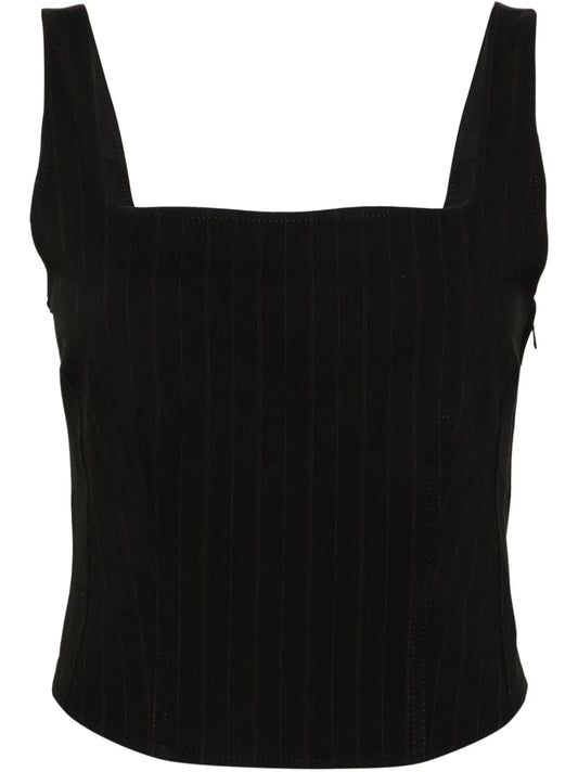 Salot Pinstriped Crop Top