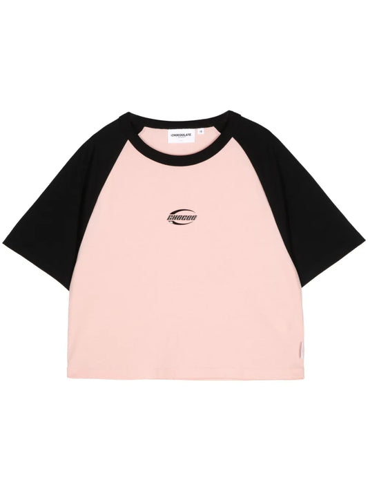 Logo-Print Colourblock T-Shirt