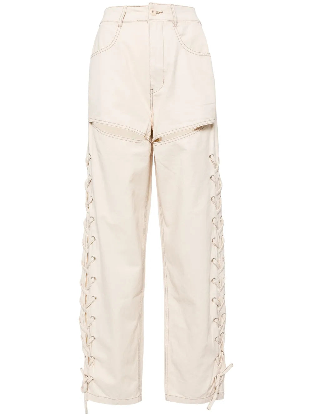 Cut-Out Leg Trousers