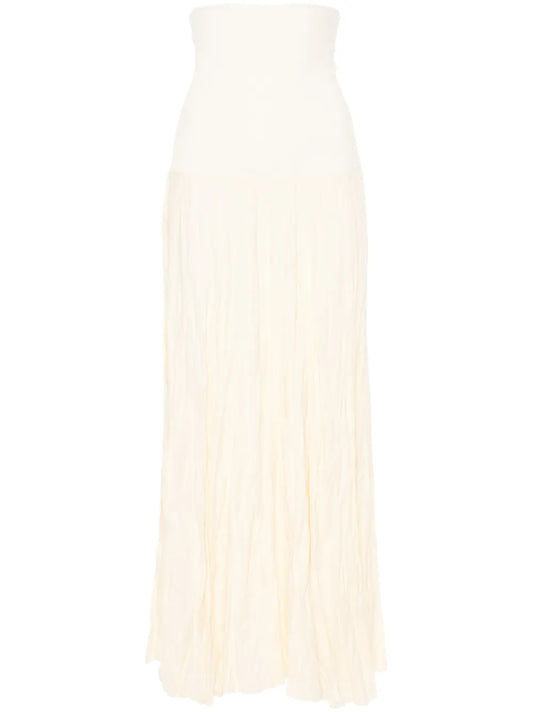 Light Sound Crinkled Midi Skirt