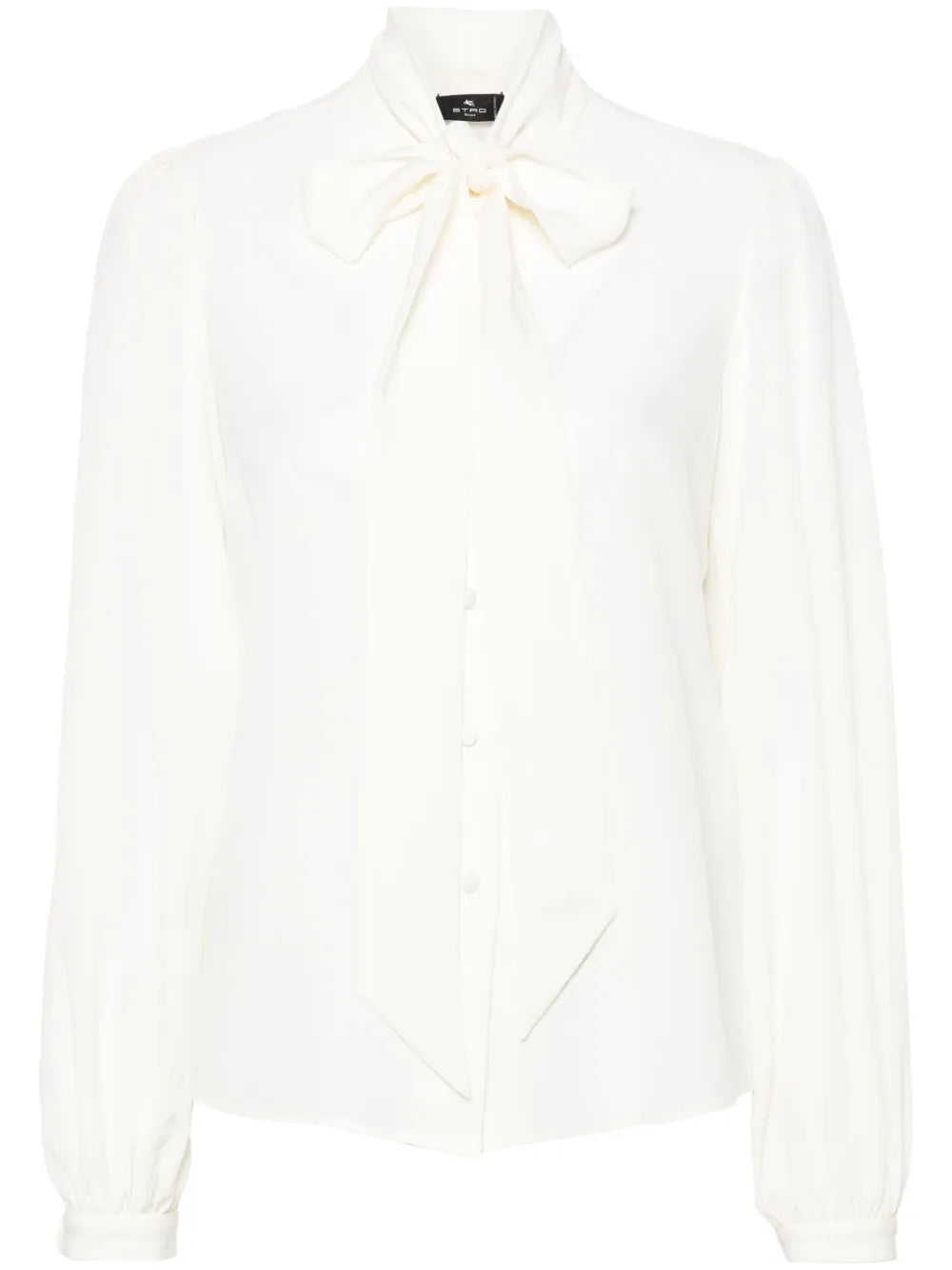 Pussy-Bow Silk Shirt