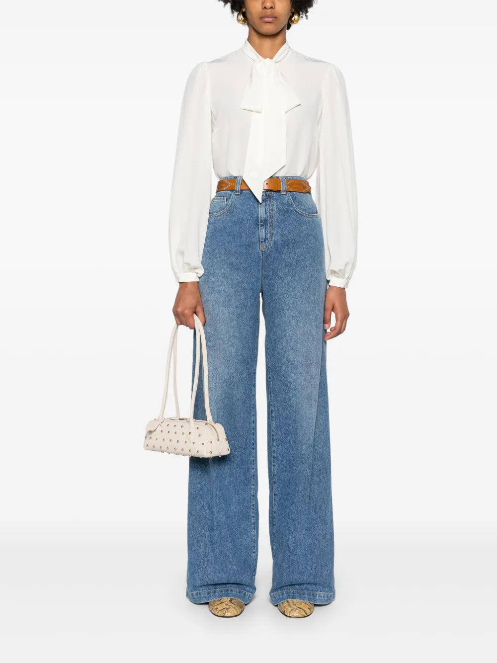 Pussy-Bow Silk Shirt