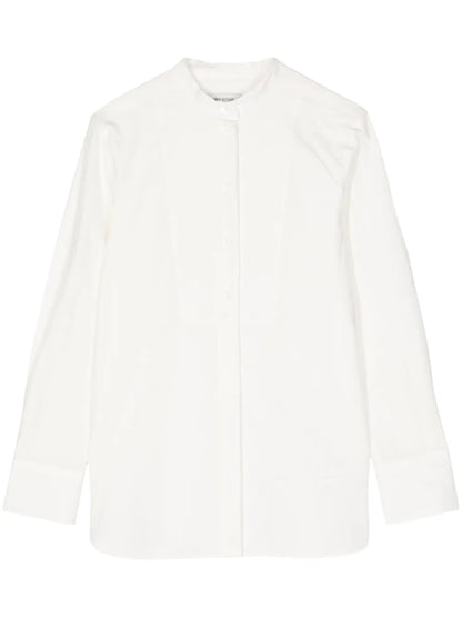 Collarless Cotton Shirt
