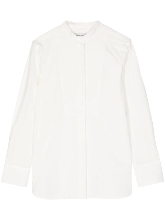 Collarless Cotton Shirt