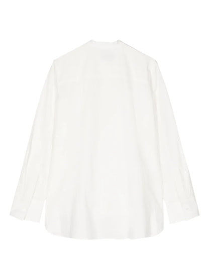 Collarless Cotton Shirt