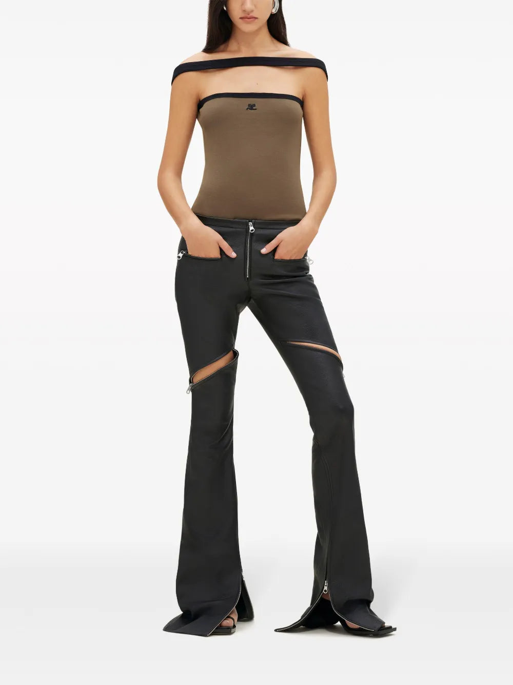 Hyperbole Contrast Sleeveless Top