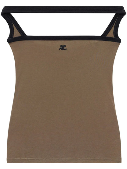 Hyperbole Contrast Sleeveless Top