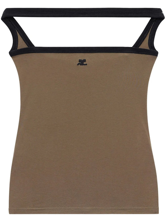 Hyperbole Contrast Sleeveless Top