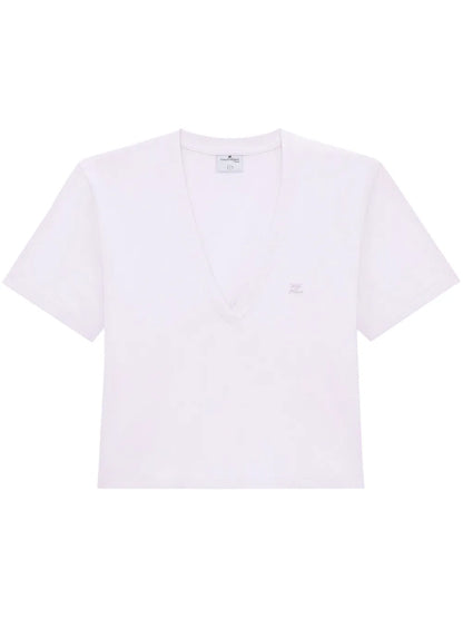 Logo-Appliqué Cropped T-Shirt