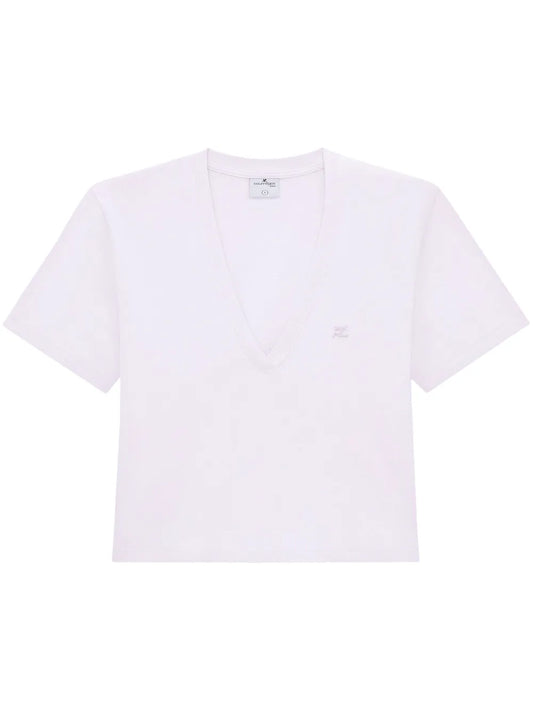 Logo-Appliqué Cropped T-Shirt