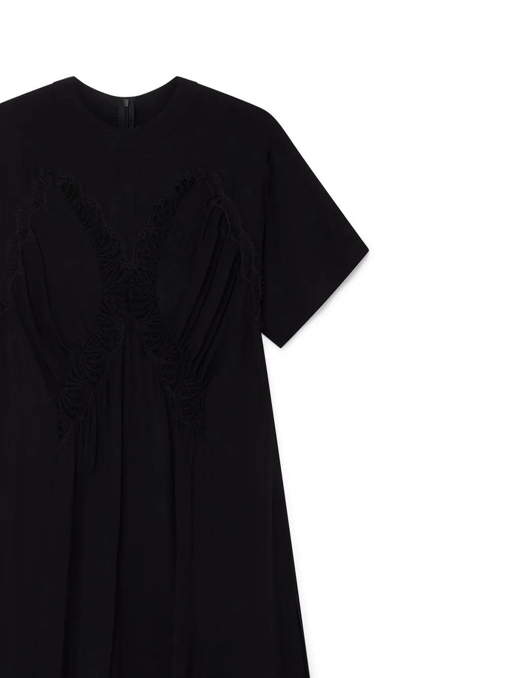 Lace-Detail Silk Maxi Dress