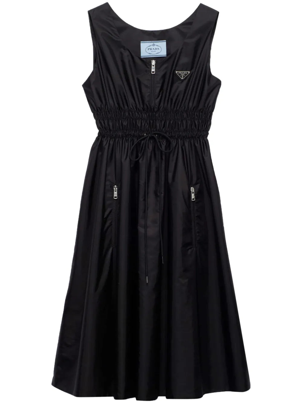 Logo-Appliqué Re-Nylon Midi Dress