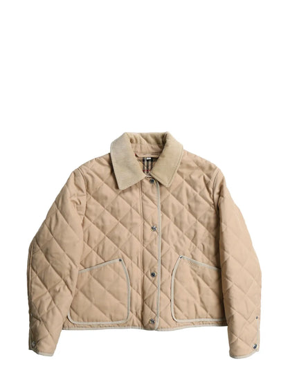 Quilted Classic-Collar Jacket