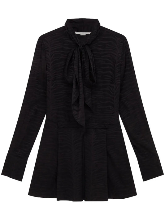 Tiger-Print Organic Silk Minidress