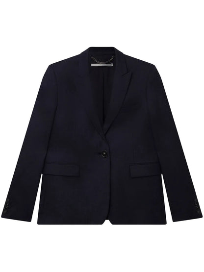 Single-Breasted Flannel Blazer