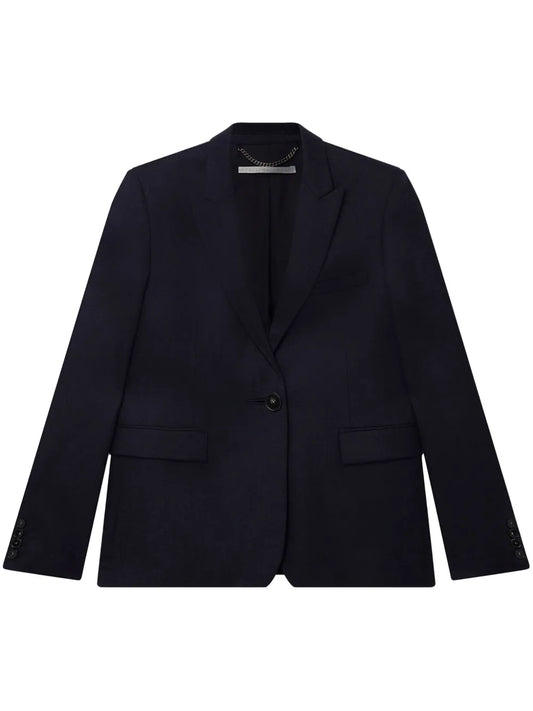 Single-Breasted Flannel Blazer