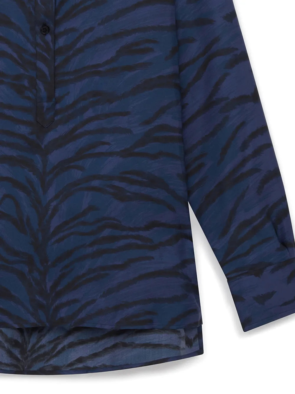 Tiger-Print Silk Shirt