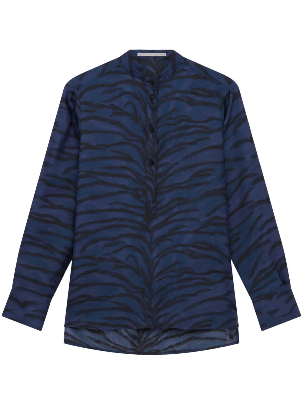 Tiger-Print Silk Shirt