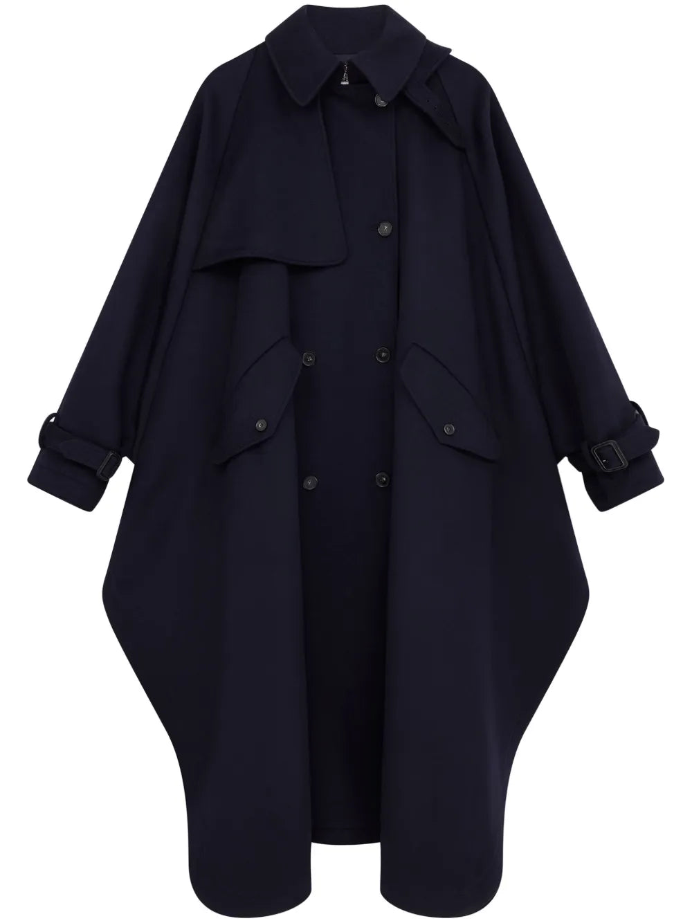 Wool Poncho Trench Coat