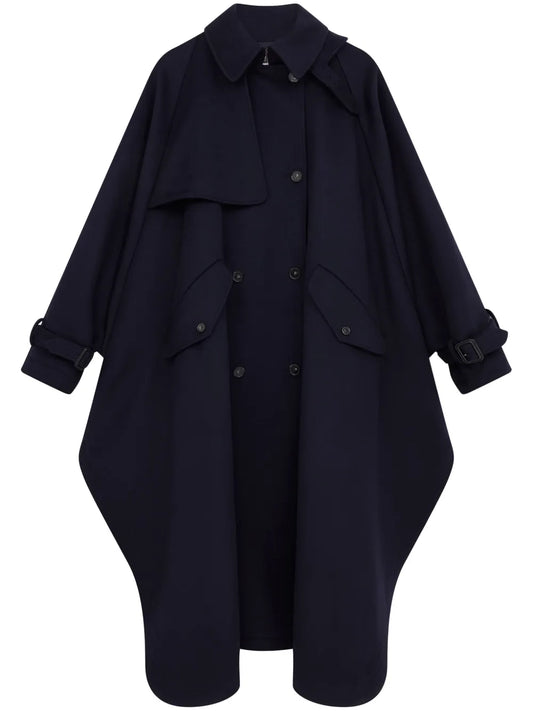 Wool Poncho Trench Coat