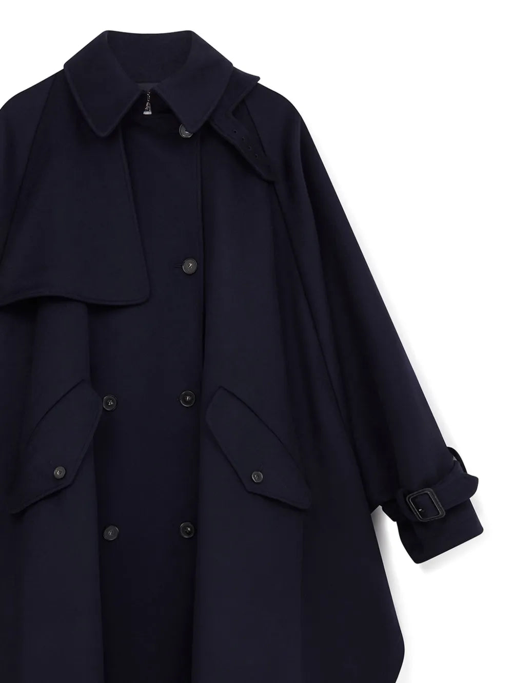 Wool Poncho Trench Coat