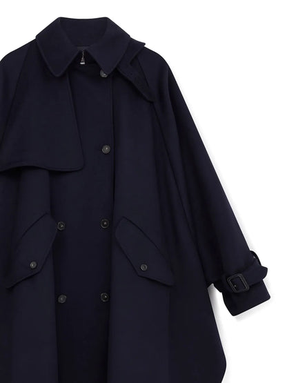 Wool Poncho Trench Coat