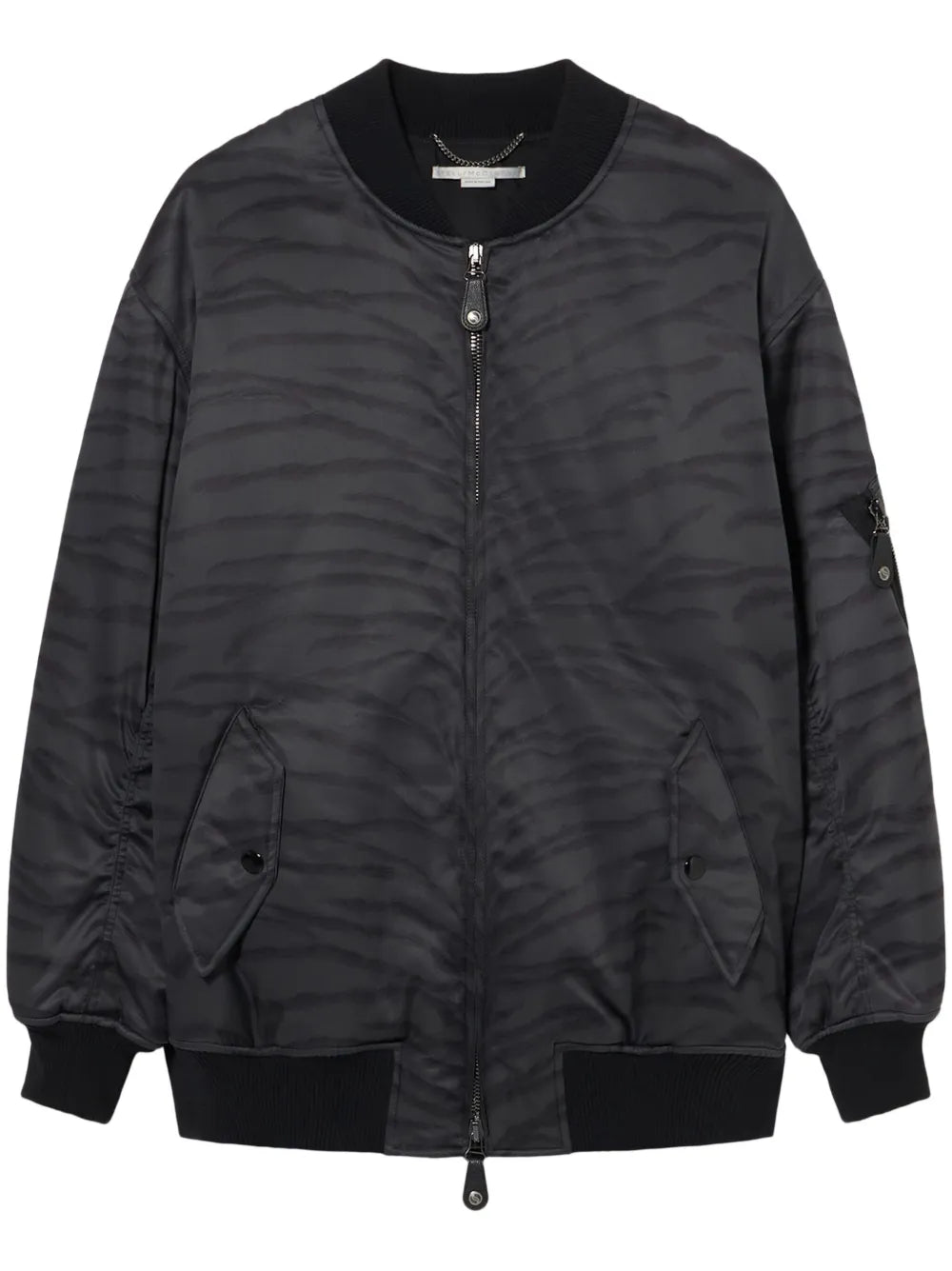Tiger-Print Bomber Jacket