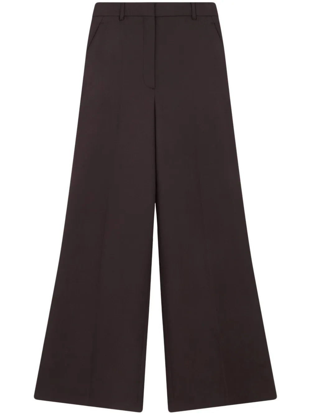 Wool Mid-Rise Flared Trousers