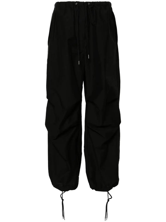 Embroidered-Logo Wide-Leg Trousers