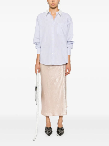 Logo-Embroidered Striped Button-Up Shirt