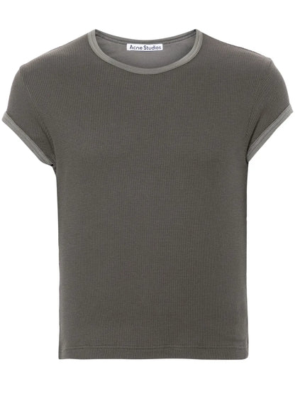 Waffle-Knit Cotton T-Shirt