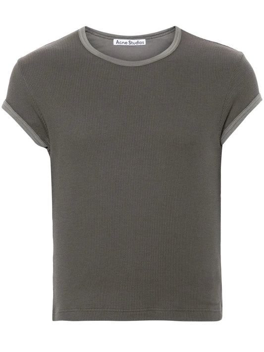 Waffle-Knit Cotton T-Shirt