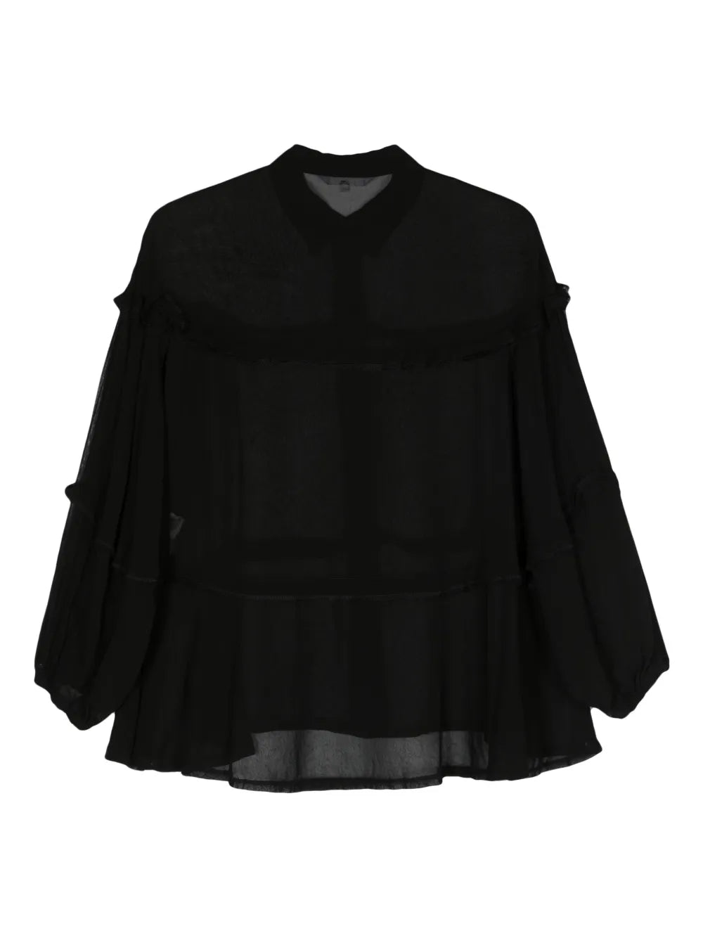 Exposed-Seams Sheer Shirt