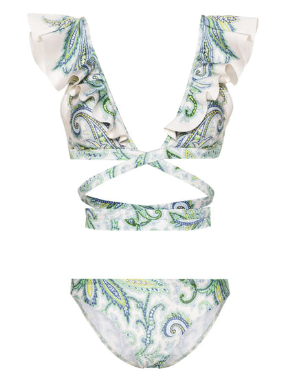 Ottie Ruffled Wrap Bikini