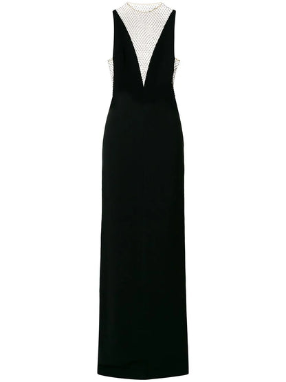 Crystal-Embellished Maxi Dress