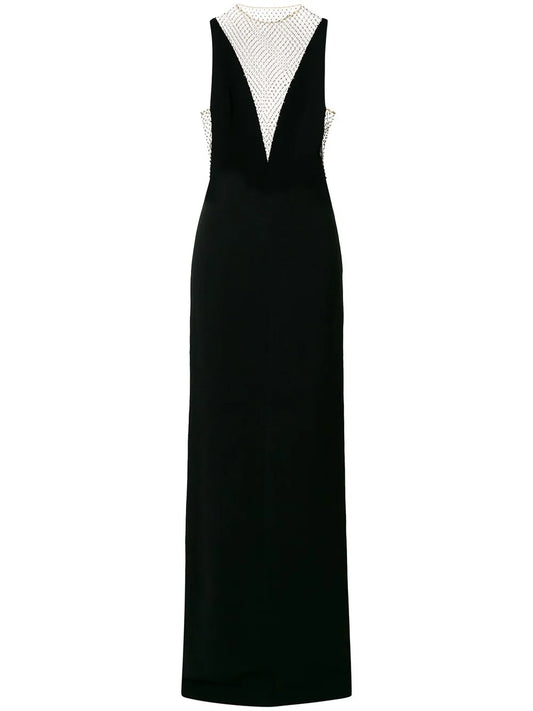 Crystal-Embellished Maxi Dress