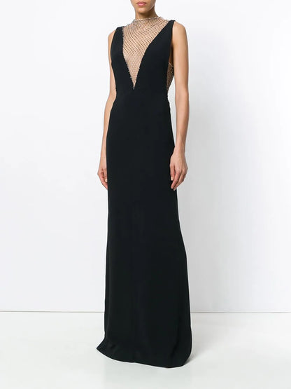 Crystal-Embellished Maxi Dress