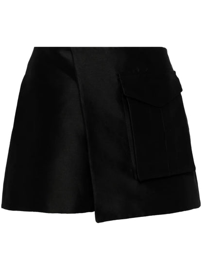 Satin-Finish Mini Shorts